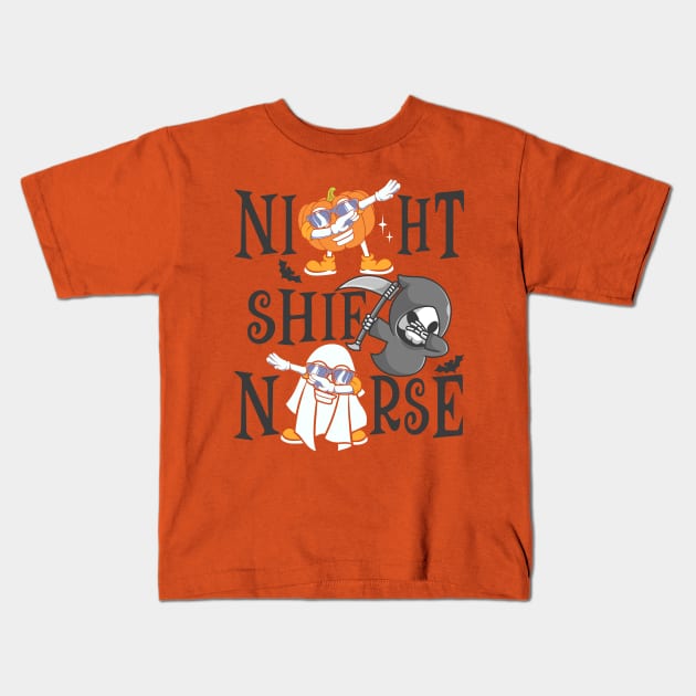 Night Shift Nurse Kids T-Shirt by Etopix